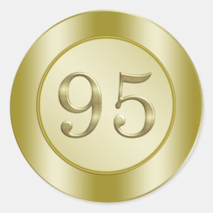 95th Birthday Party Classic Round Sticker