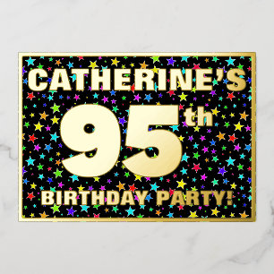 95th Birthday Party — Fun, Colourful Stars Pattern