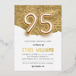 95th Birthday Party Invitation