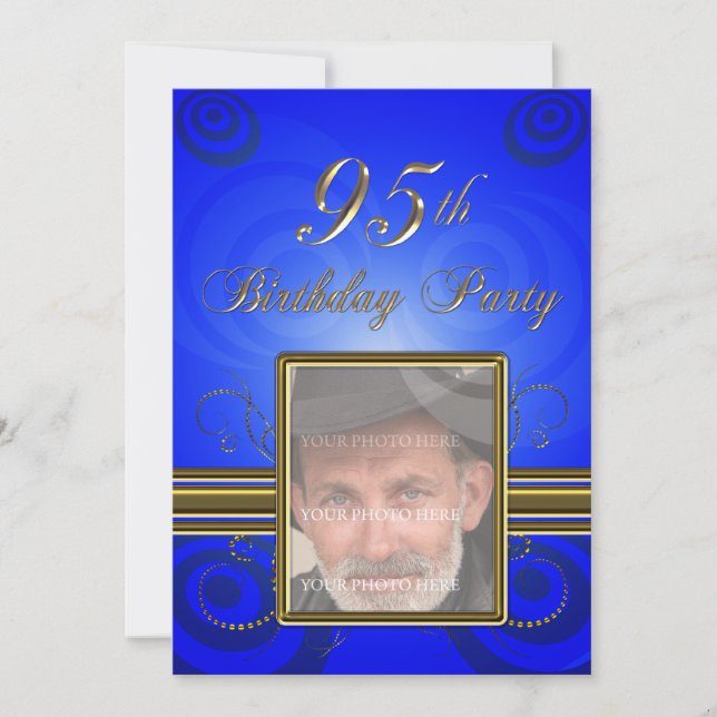 95th Birthday party Invitation (Front)