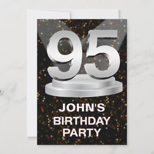 95th Birthday Party Invitation Add a Name (Front)