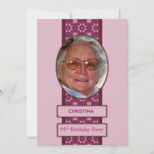 95th Birthday Party Invitation Picture and Name