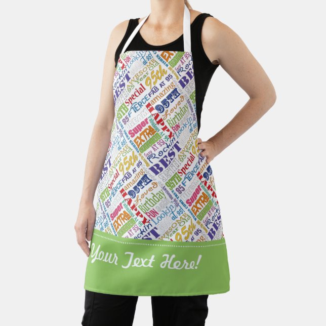 95th Birthday Party Personalised Gifts Apron (Insitu)