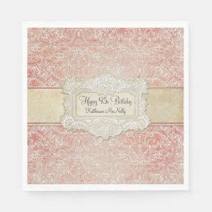 95th Birthday Party Vintage French Lace Regency Napkin
