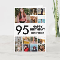 95th Birthday Photo Collage 13 Photos Black White