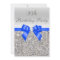 95th Birthday Silver Sequin Royal Blue Bow Diamond