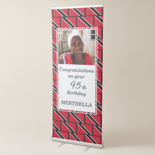 95th Birthday TRINIDAD Custom Photo Retractable Banner