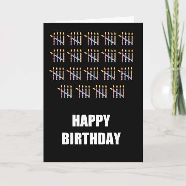 95th Birthday with Candles Card (Front)