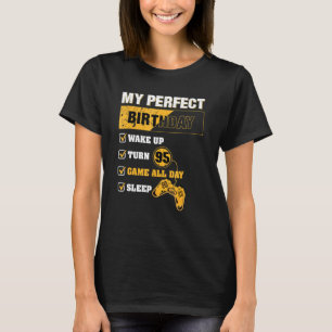 95th Perfect Birthday Gamer 95 Years Old Gaming T-Shirt