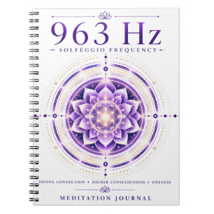 963 Hz Solfeggio Frequency Notebook – Divine Conne
