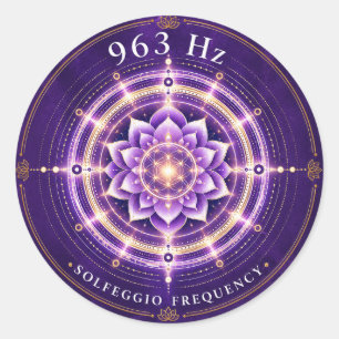 963 Hz Solfeggio Frequency Sticker
