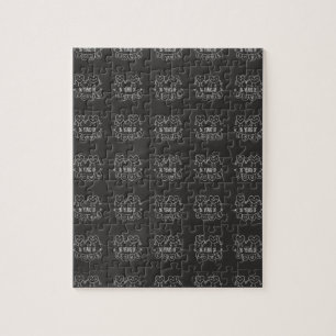 964th Anniversary Gift Chalk Hearts Jigsaw Puzzle