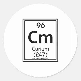 96 Curium Classic Round Sticker