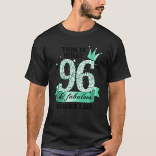 96 & Fabulous I Turquoise White Party Group Photo T-Shirt