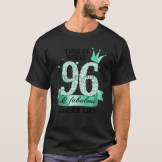96 & Fabulous I Turquoise White Party Group Photo  T-Shirt