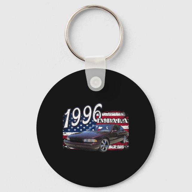 96 Impala Lowrider Ss 4th Of July American  Key Ring (Front)