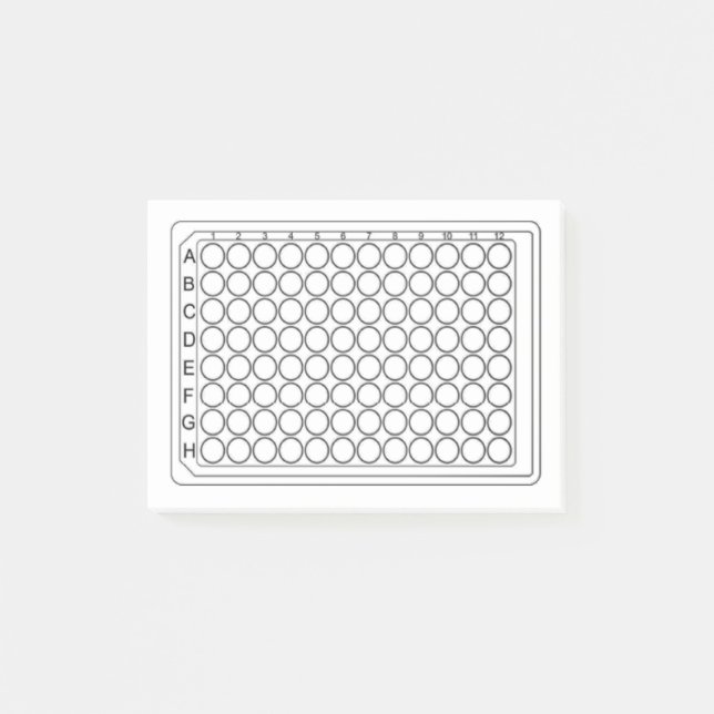 96-well plate layout post-it notes (Front)