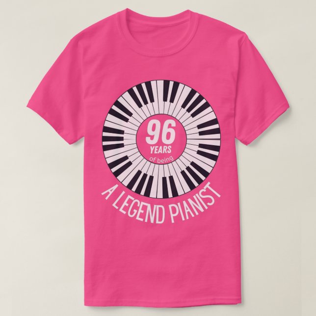 96 years of being an awesome pianist 1  T-Shirt (Design Front)