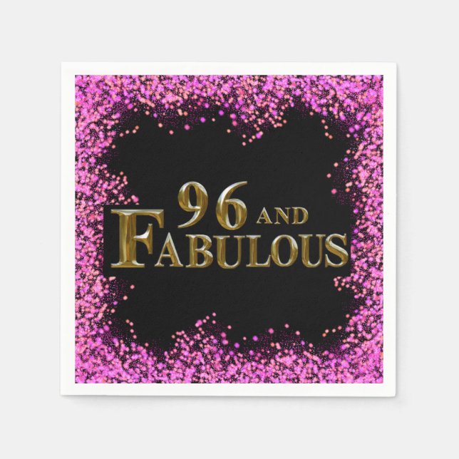96th Birthday  Napkin (Front)