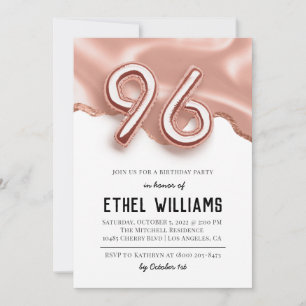 96th Birthday Party Invitation