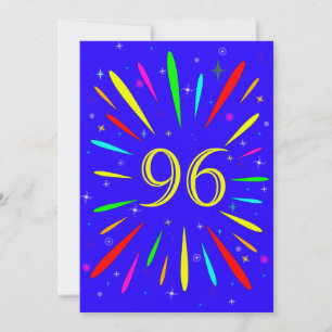 96th Birthday Party Invitation Explosion 