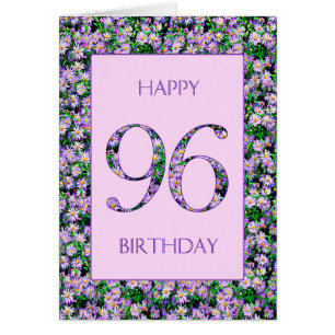 96th Birthday Purple Daisies