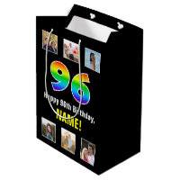 96th Birthday: Rainbow “96“, Custom Photos & Name