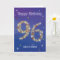 96th Birthday - Star Numbers - Blue - Age 96