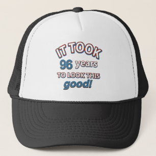 96th year birthday designs trucker hat
