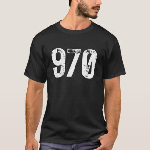 970 Area Code Fort Collins CO Mobile Telephone Are T-Shirt