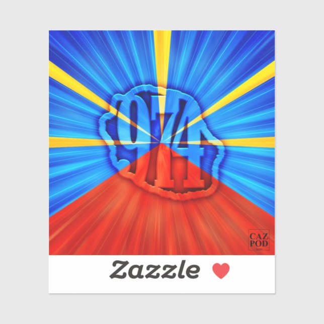 974 Reunion Island - Reunion flag (Sheet)