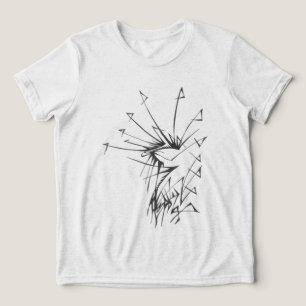 97 Black White Abstract Tribal Tattoo Art Tri-Blend Shirt