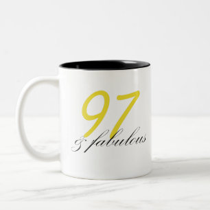 97 & Fabulous Two-Tone Coffee Mug