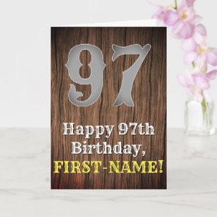97th Birthday: Country Western Inspired Look, Name Card
