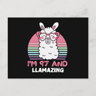 97th Birthday Llamazing Llama 97 Year Old Birthday Postcard