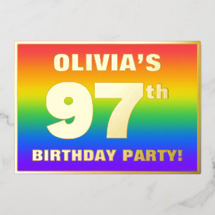 97th Birthday Party: Fun, Colourful Rainbow Patter