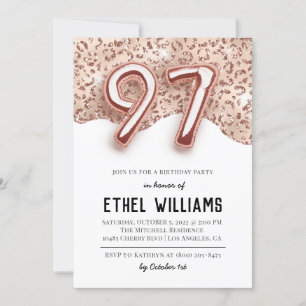 97th Birthday Party Invitation