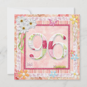 97th birthday party scrapbooking style invitation