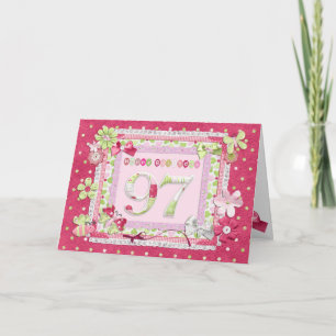 97th birthday scrapbooking style card