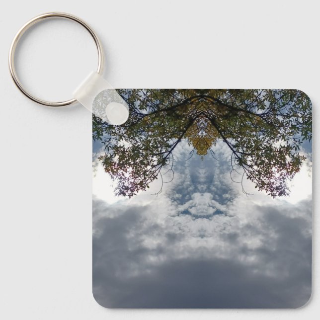 97Z Unique Colourful Abstract Nature Key Ring (Front)