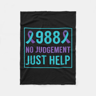 988 Day - September 8 - Suicide Prevention Awarene Fleece Blanket