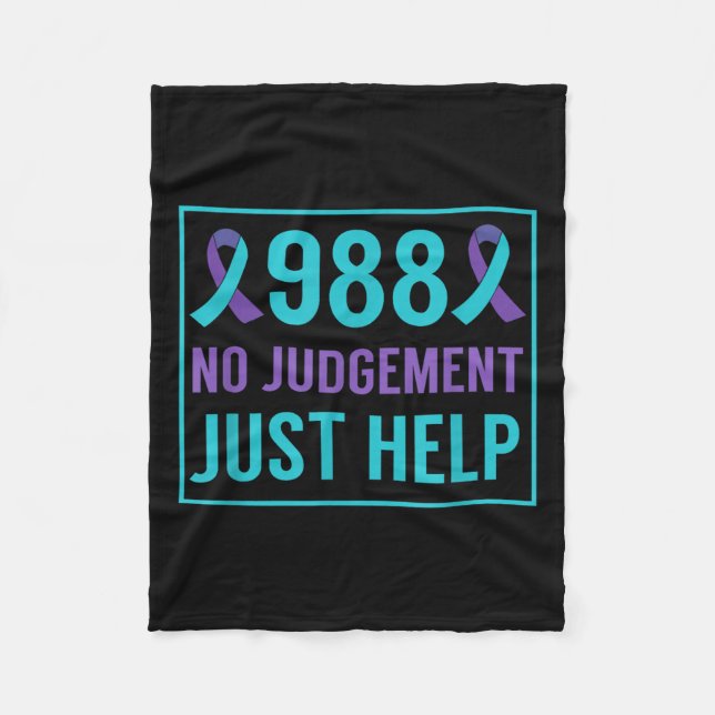 988 Day - September 8 - Suicide Prevention Awarene Fleece Blanket (Front)