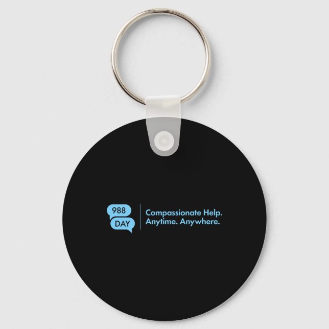 988 Day - Support Prevention 9_8 988 Day Key Ring (Front)