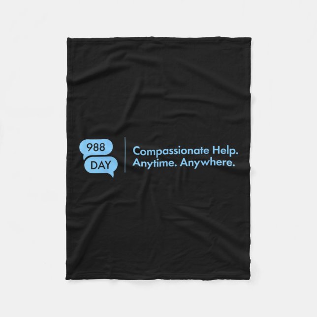 988 Day - Suprt Suicide Prevention 9_8 988 Day  Fleece Blanket (Front)
