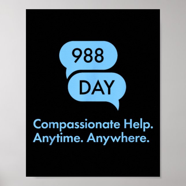 988 Day - Suprt Suicide Prevention 9_8 988 Day  Poster (Front)