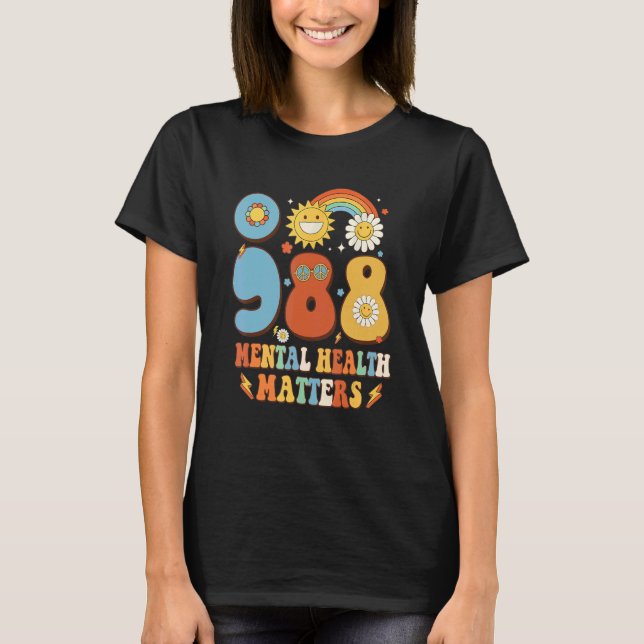 988 Mental Health Matters Suicide Prevention Aware T-Shirt (Front)