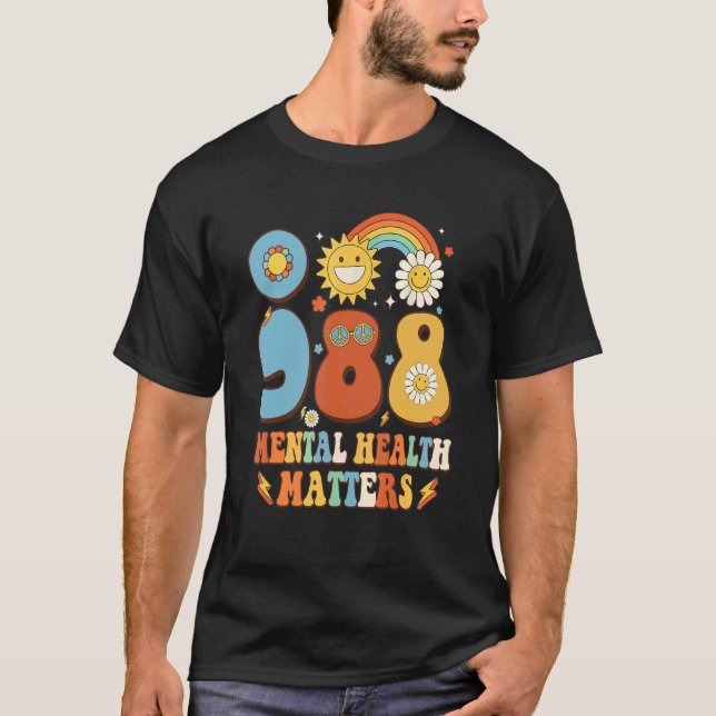 988 Mental Health Matters Suicide Prevention Aware T-Shirt (Front)