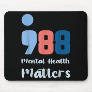 988 mental health prevention awareness mouse mat