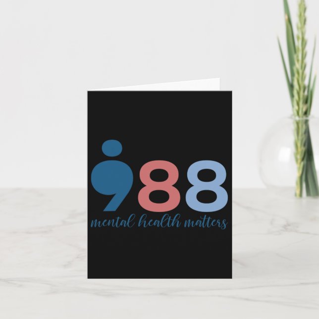 988 Mental Health Problems Suicide Prevention Awar Card (Front)