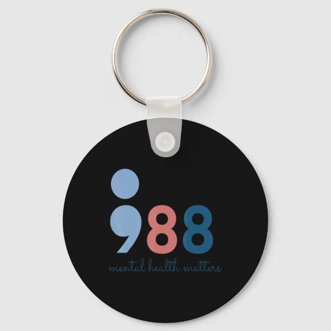 988 Mental Health S Suicide Prevention Aware  Key Ring (Front)